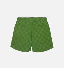 Jazz Checkered Short Mens Shorts Green