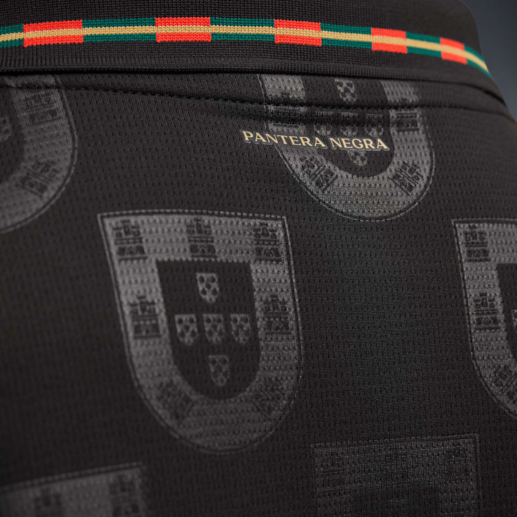 PUMA Portugal Special Edition Mens Soccer Jersey 25 26 Black Gold