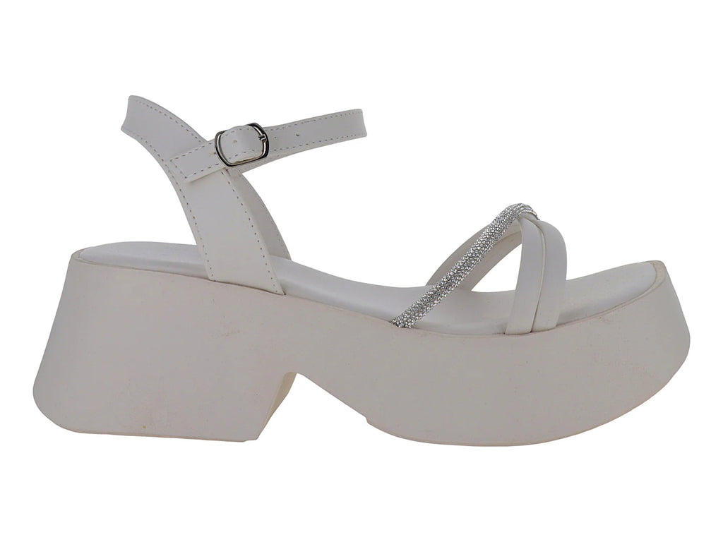 Sandalias Luna Rosa Plataforma Color Latte para Mujer