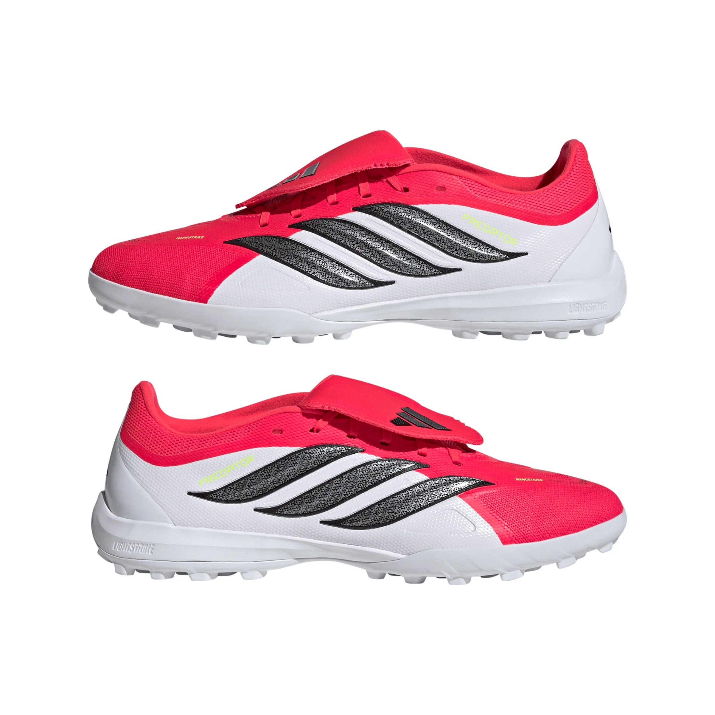 adidas Predator League Fold Over Tongue TF Turf Mens Soccer Cleats Red Black White