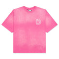 BB Faded Helmet S S Crop Fit Knit Carmine Rose