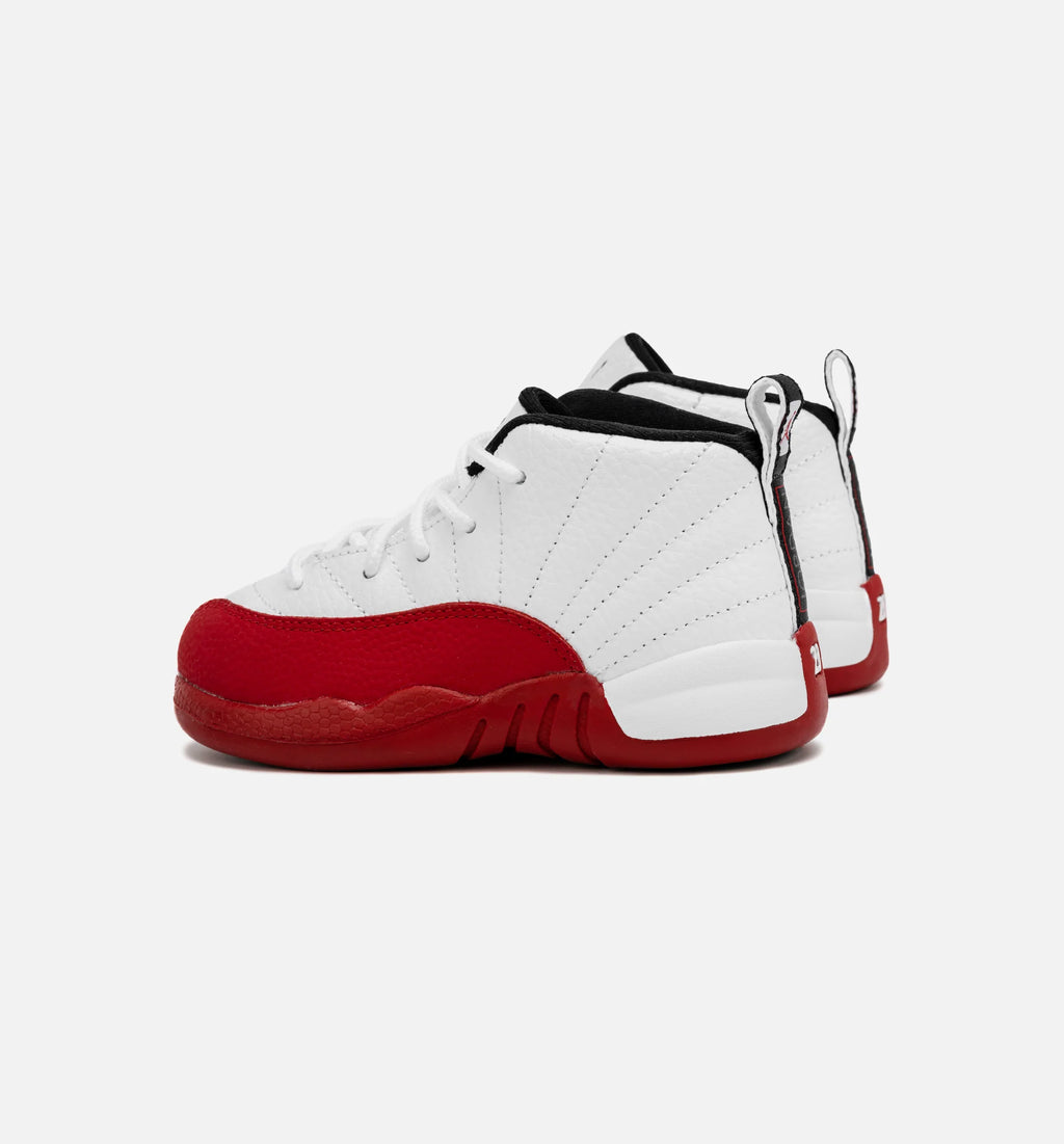 Air Jordan 12 Retro Cherry Infant Toddler Lifestyle Shoe White Red