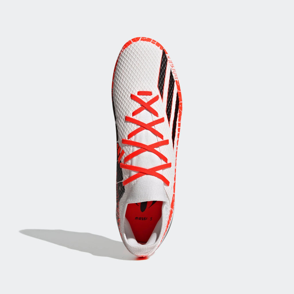 adidas Speedportal Messi 3 FG Firm Ground Soccer Cleats White Black Red