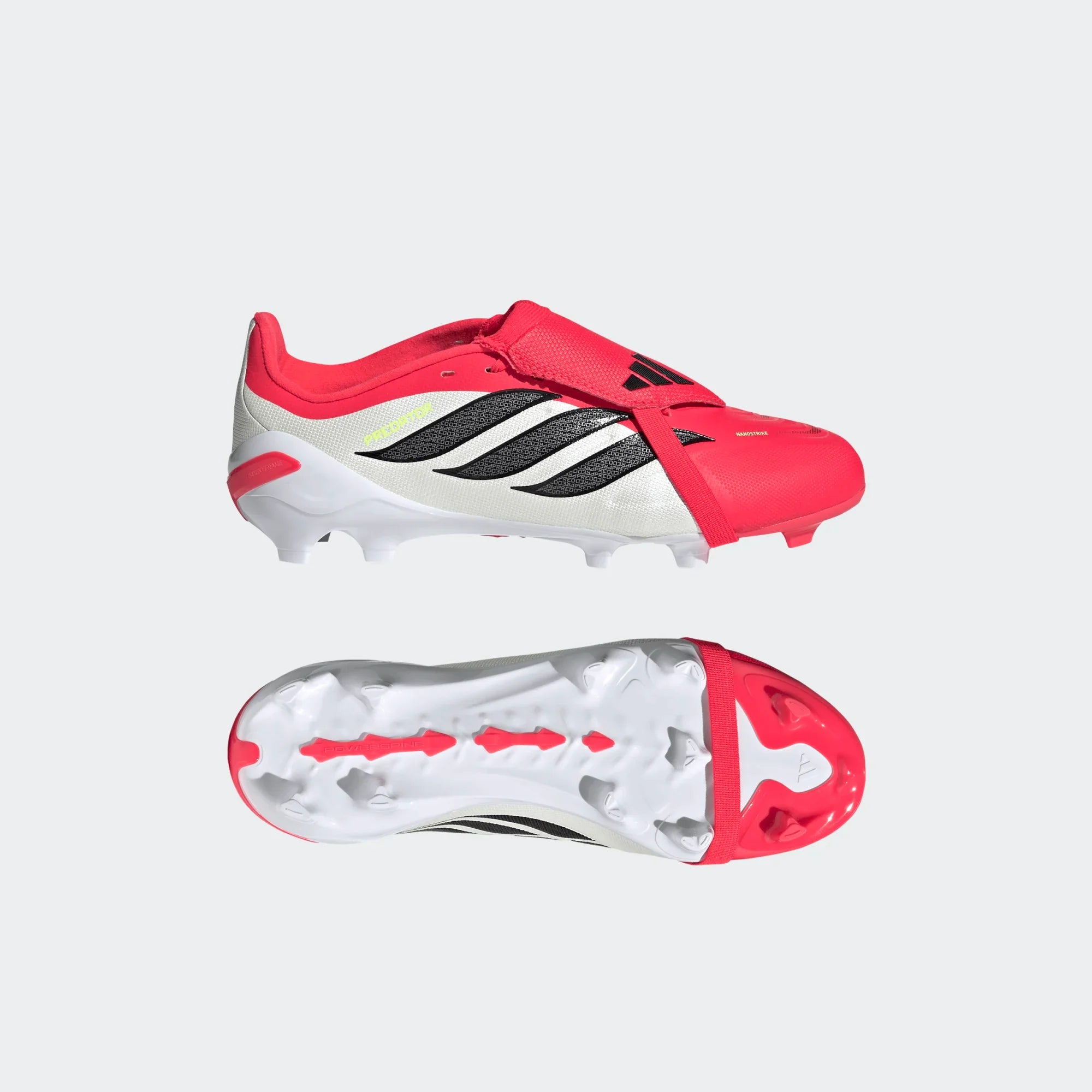 adidas Predator League Fold Over Tongue FG Firm Ground Youth Soccer Cleats Lucid Red Black