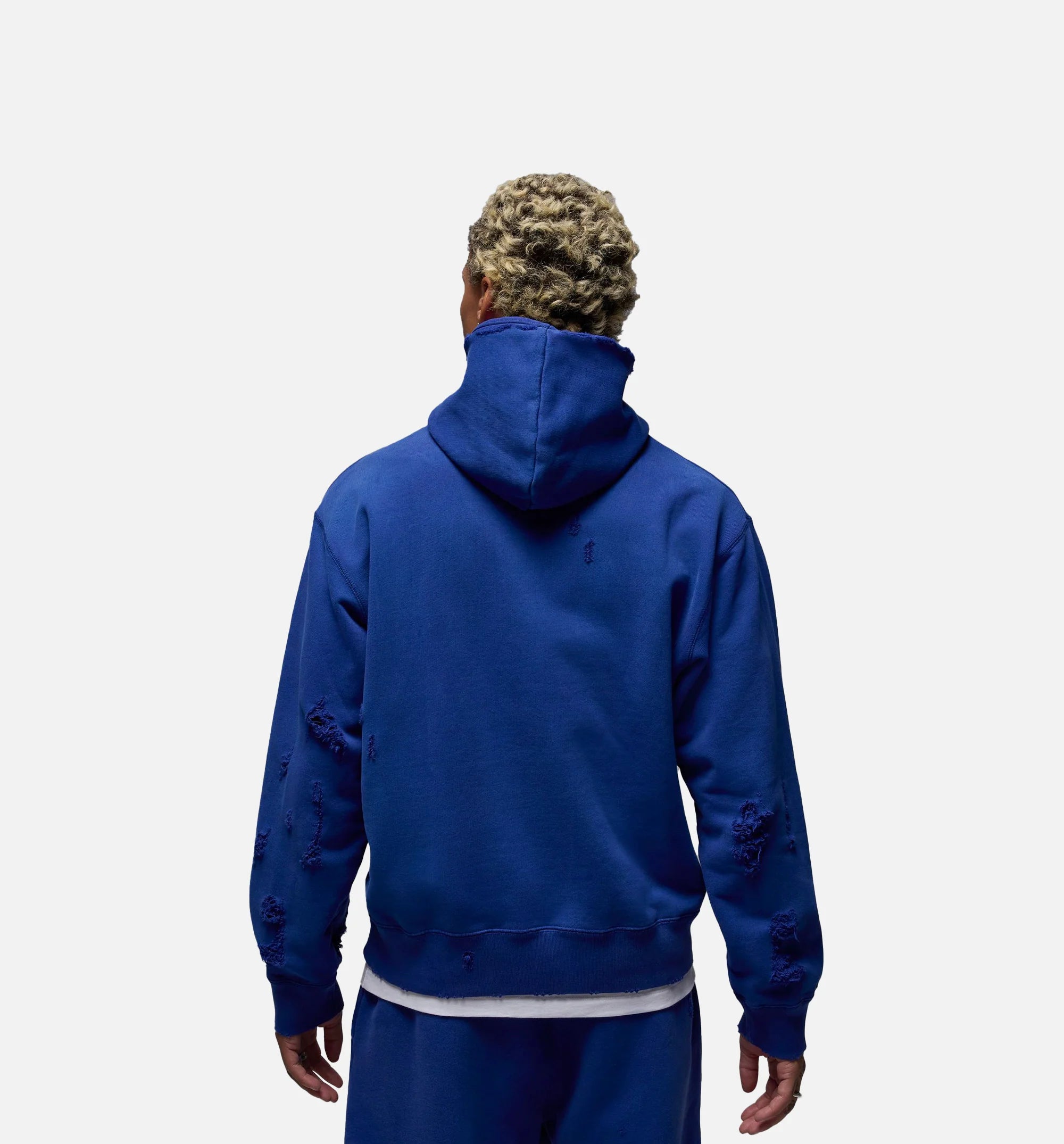 Rare Air Fleece Pullover Men Hoodie Blue White