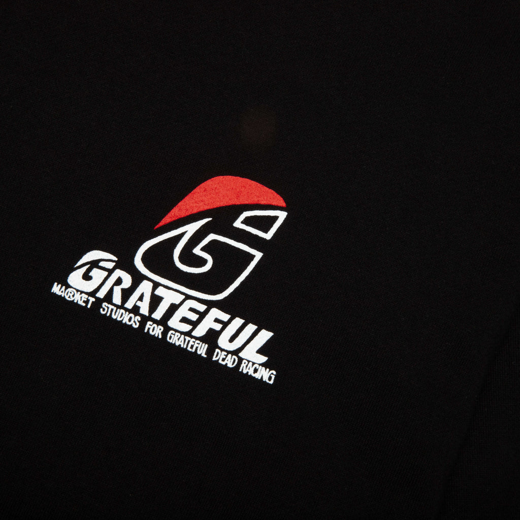 Market x Grateful Dead Stealie Moto Bear Hoodie Washed Black