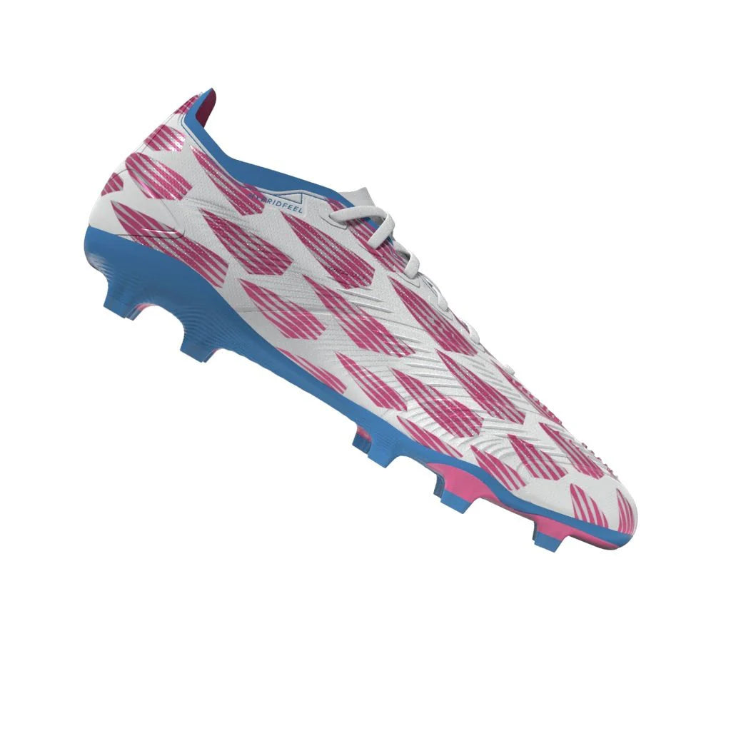 adidas Predator League FG Firm Ground Soccer Cleats White Solar Blue Solar Pink