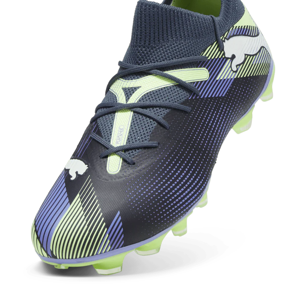PUMA Future 7 Match FG AG Multi Ground Soccer Cleats Gray Skies White