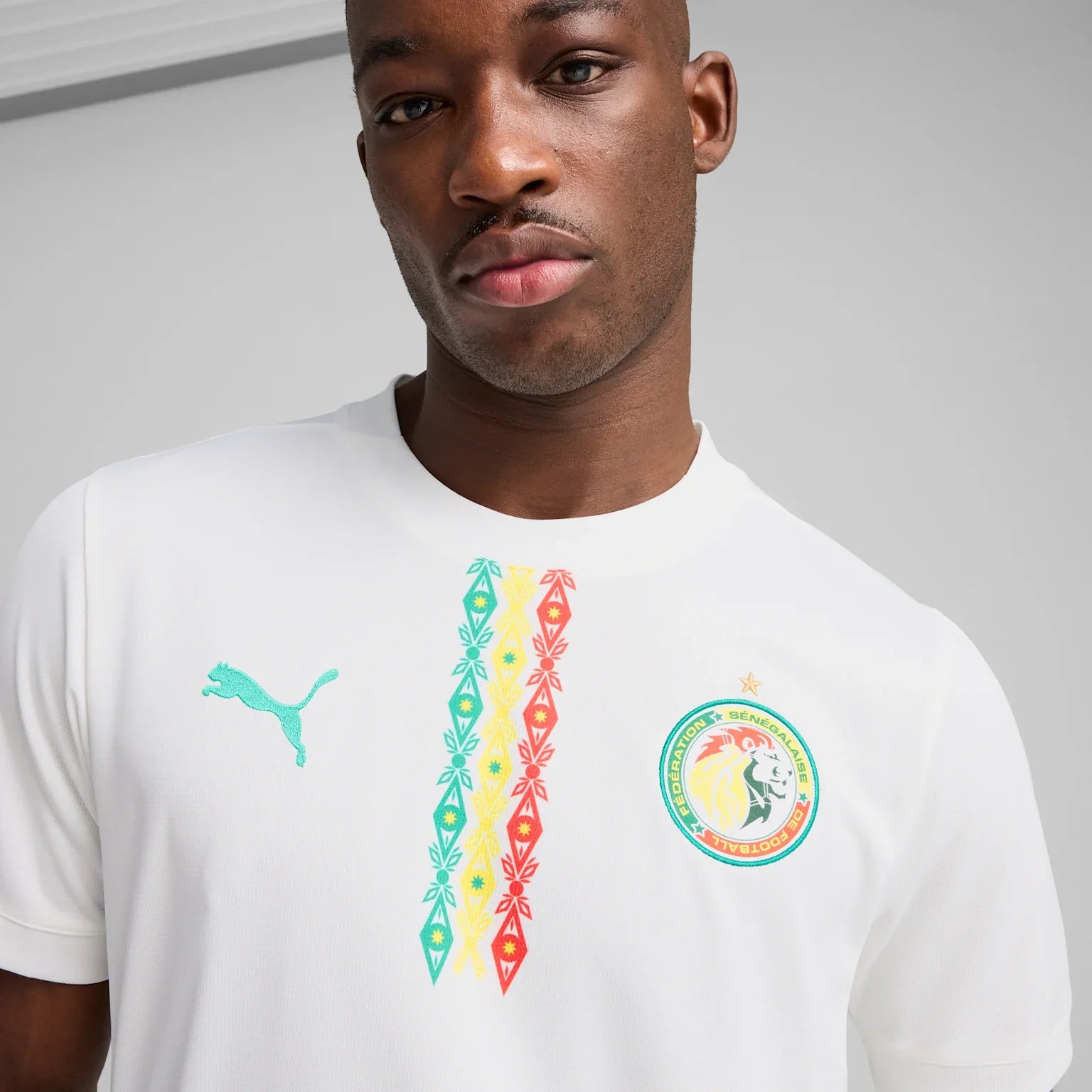 PUMA Mens Senegal Home Jersey 25 Replica White
