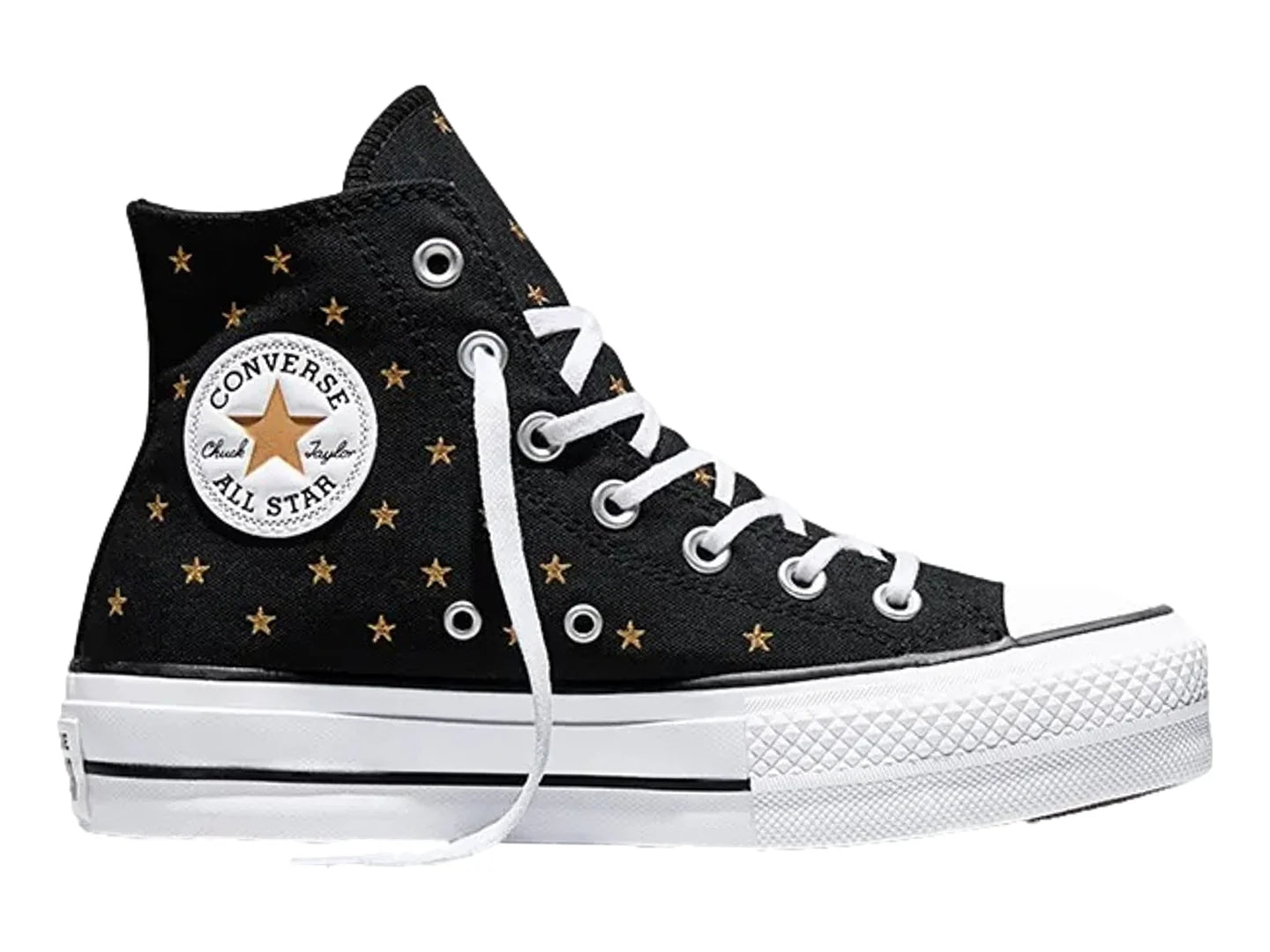 Tenis Converse CTAS Lift Platform Estrellas Negro para Mujer