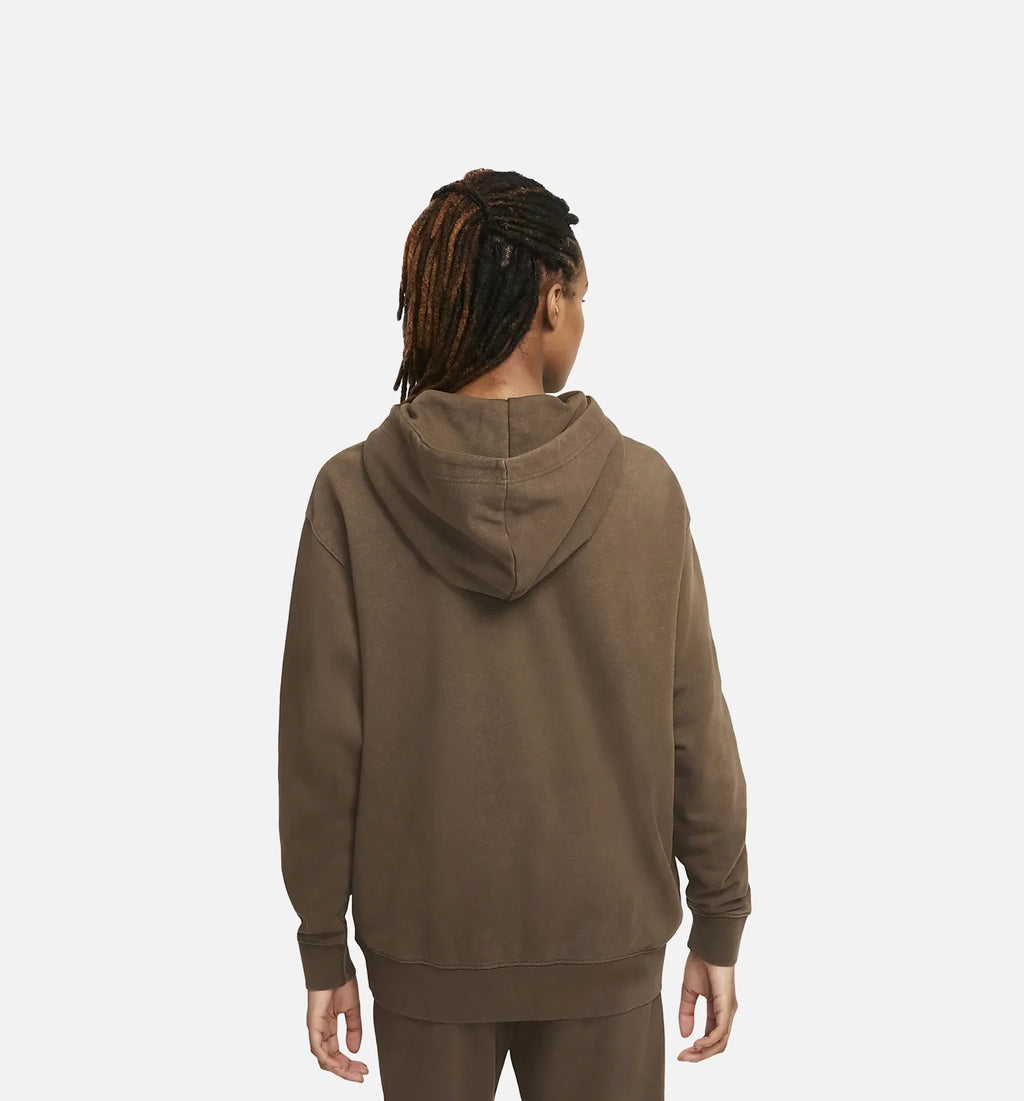 Sportswear Essential Washed Fleece Hoodie Womens Hoodie Ironstone Black
