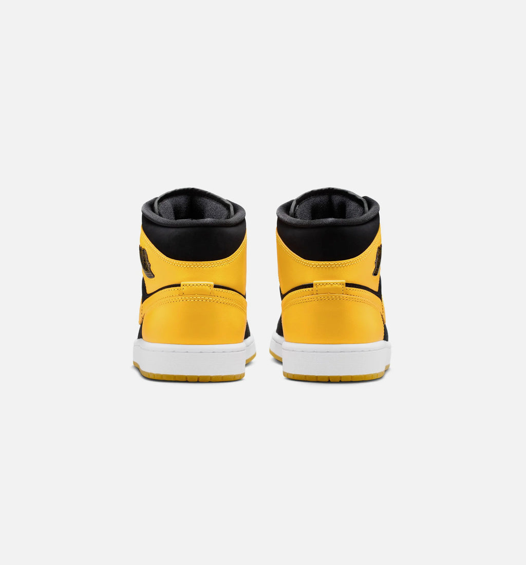 Air Jordan 1 Mid SE Mens Lifestyle Shoe Black White Varsity Maize
