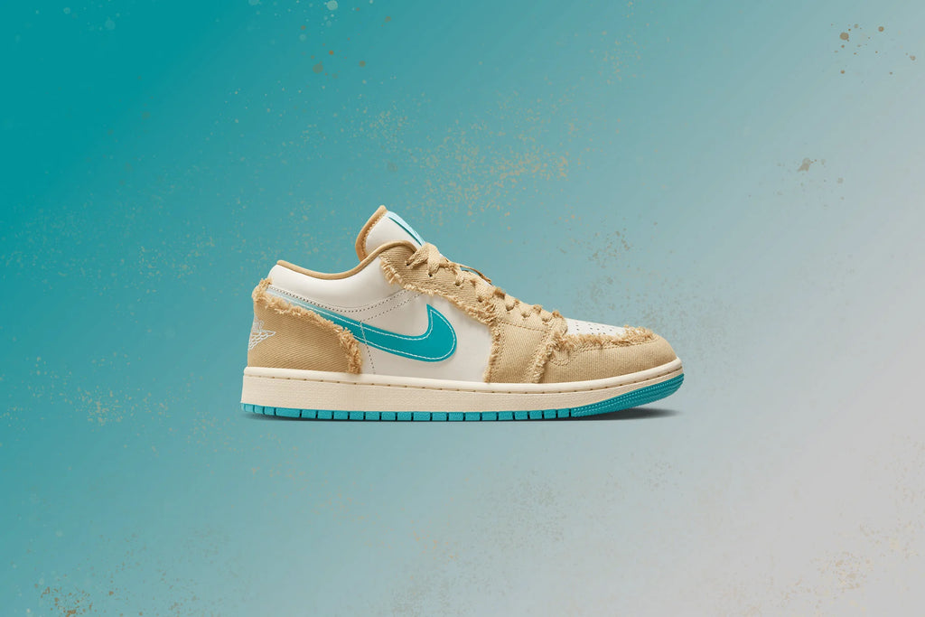 Womens Air Jordan 1 Low Beachside Sesame Dusty Cactus Glacier Blue