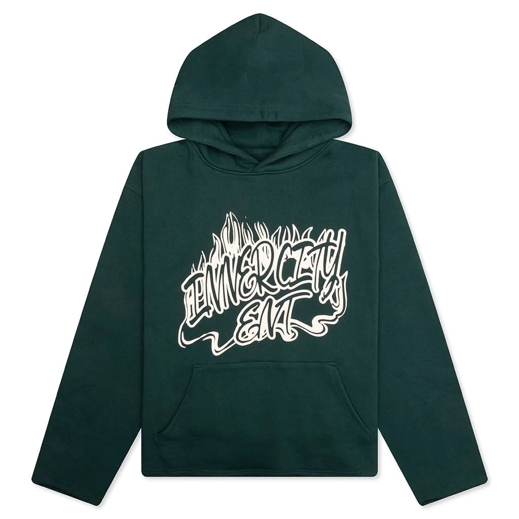 Fire Hoodie Green