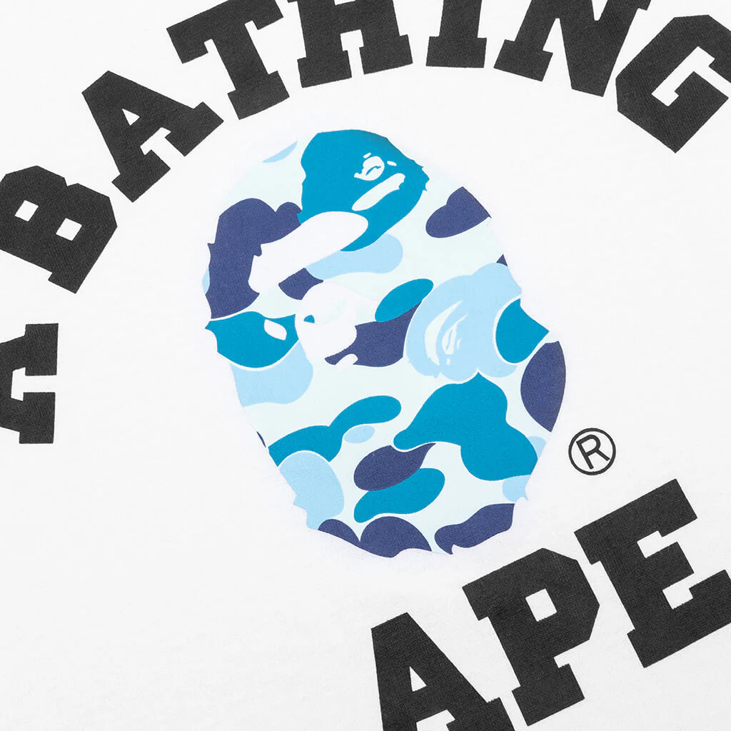 ABC Camo College Tee White Blue