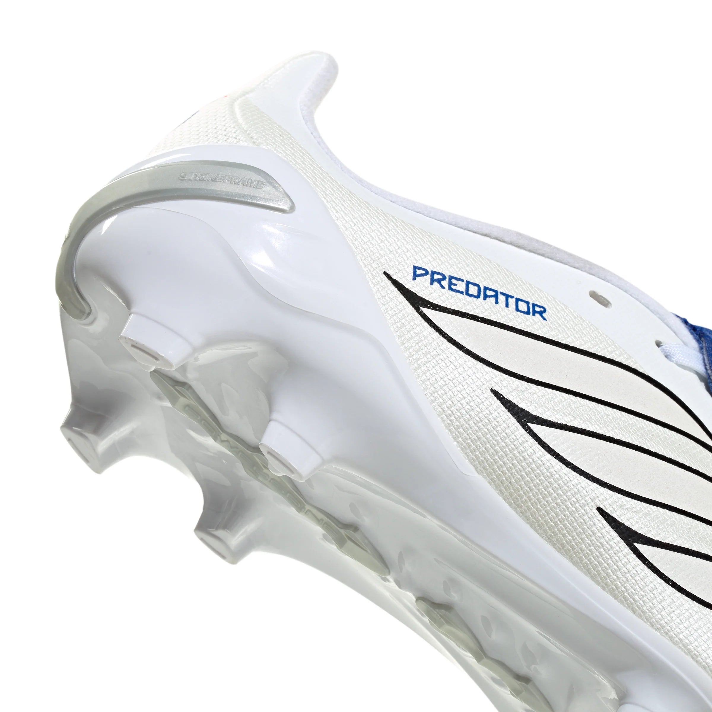 adidas Predator League Fold Over Tongue FG Firm Ground Youth Soccer Cleats White Zero Metallic Blue