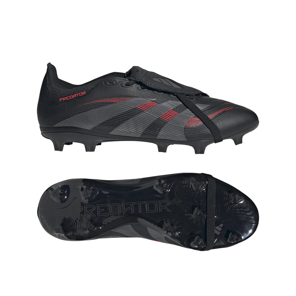 adidas Predator League Fold Over Tongue Firm Multi Ground Boots Black Red