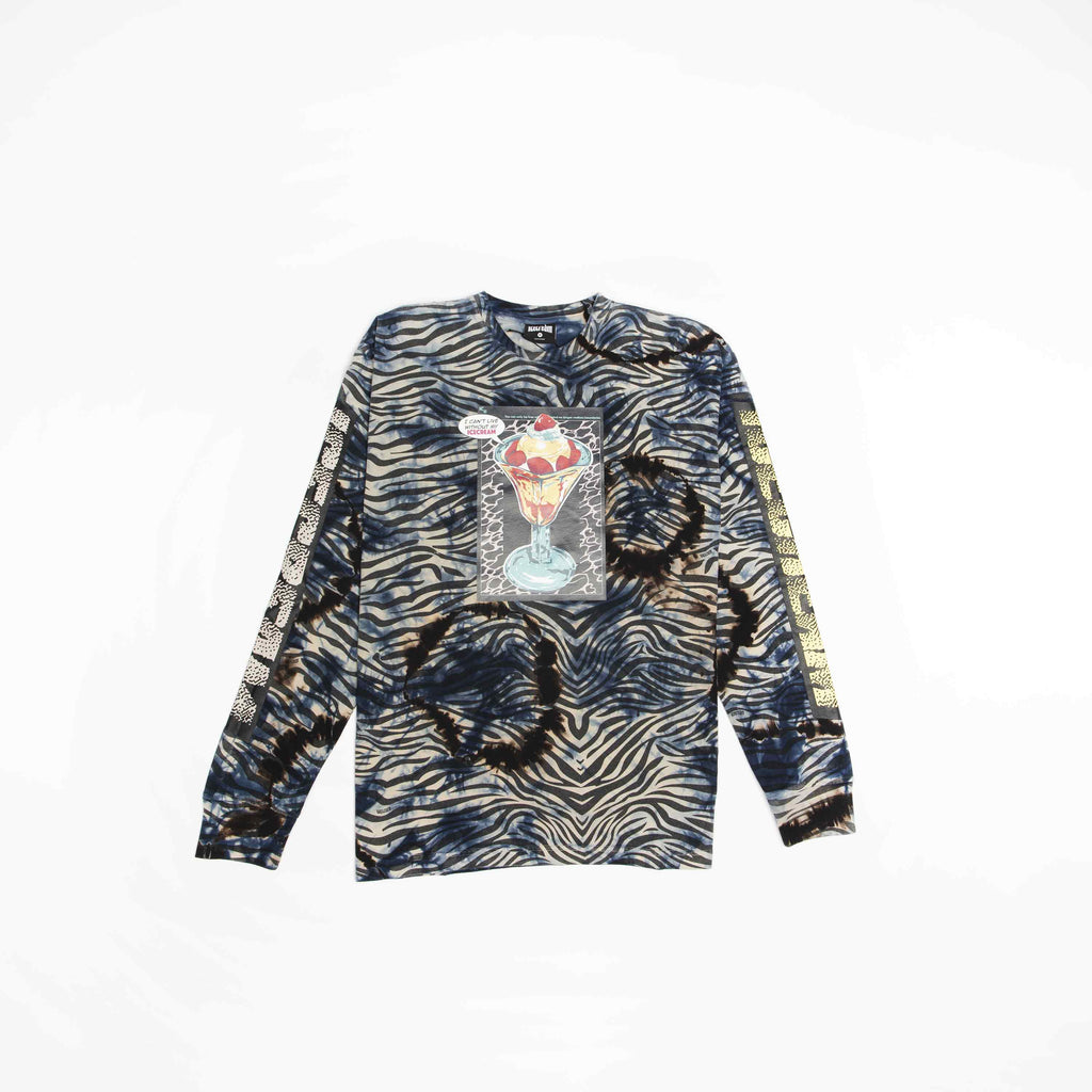 Confetti Long Sleeve Mens T Shirt Blue Black Multi