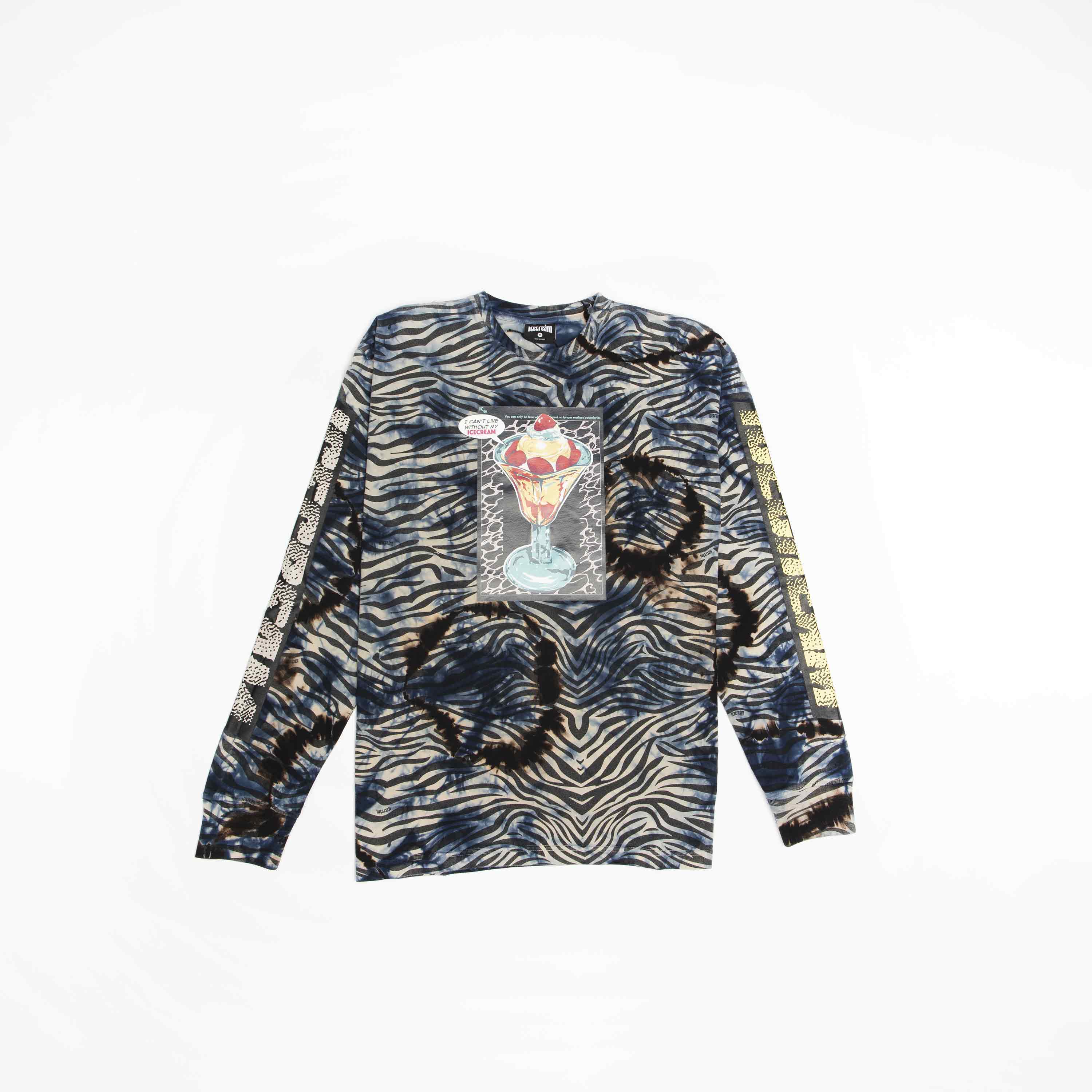Confetti Long Sleeve Mens T Shirt Blue Black Multi