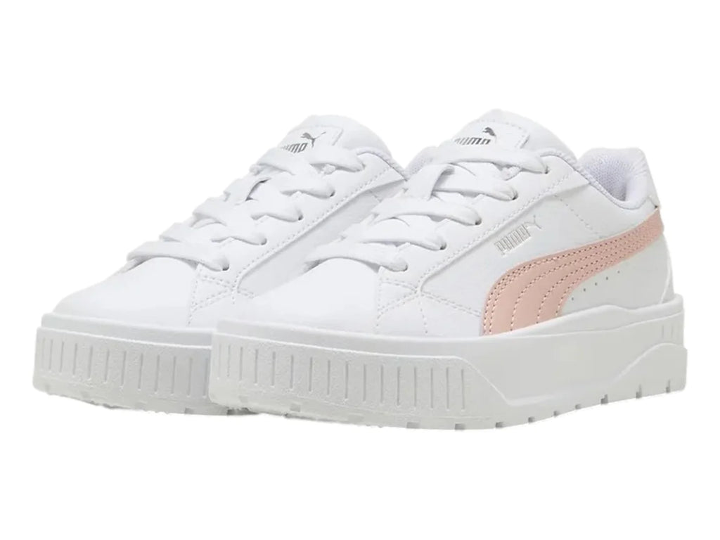 Tenis Puma Carmen II Blanco y Rosa para Niña