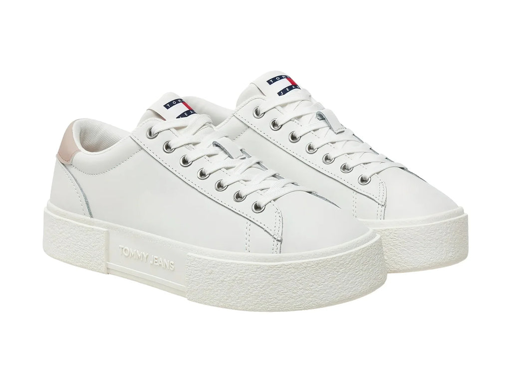 Tenis Tommy Hilfiger Flatform Ecru para Mujer