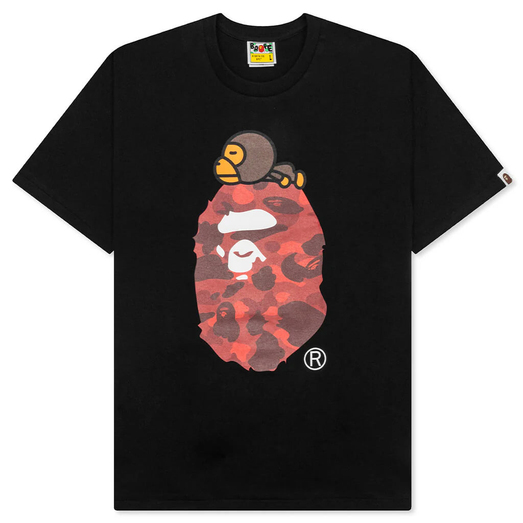 Color Camo Milo on Big Ape Tee Black Red