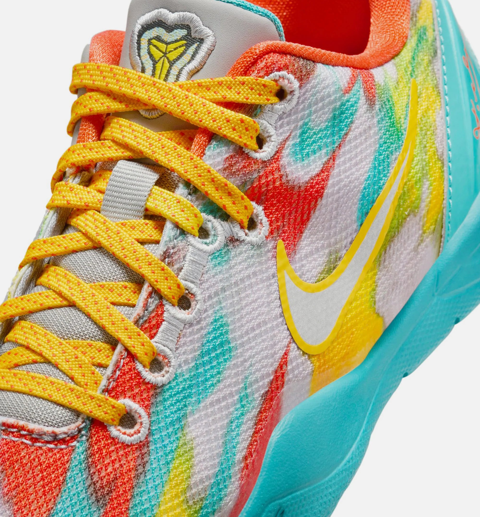Kobe 8 Protro Venice Beach Preschool Lifestyle Shoe Stadium Grey Metallic Silver Tour Yellow