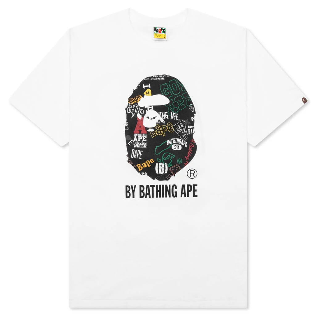 Hand Draw Pattern Tee White