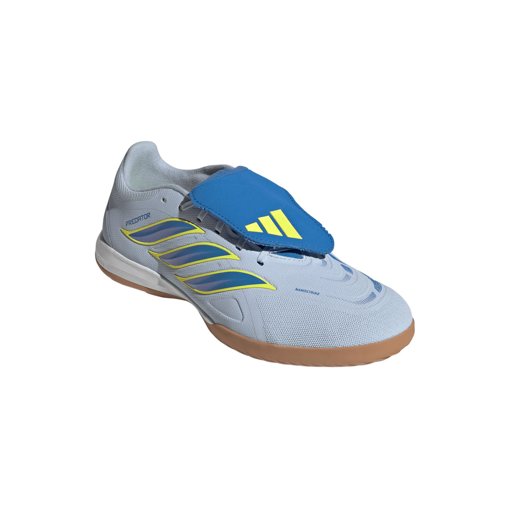 adidas Predator League Fold Over Tongue IN Indoor Mens Soccer Shoes Sky Blue Yellow