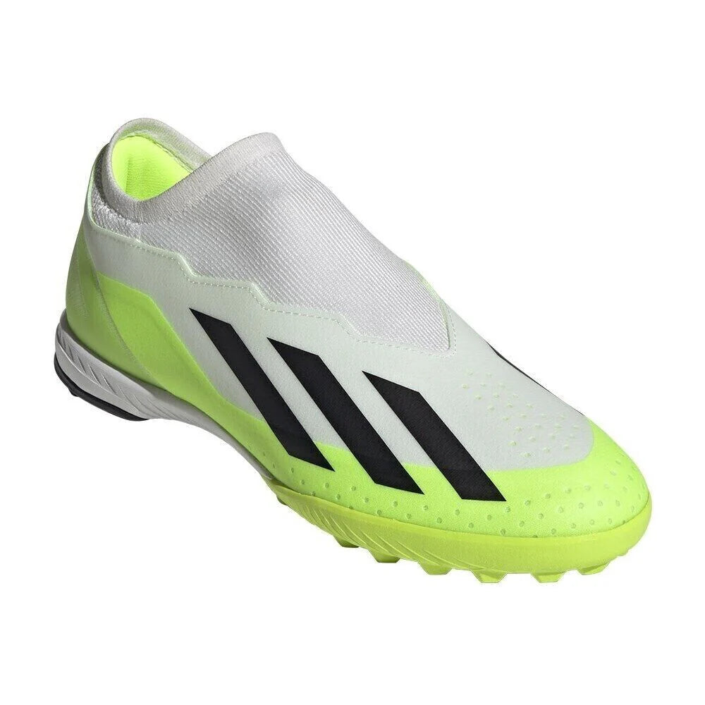 adidas X Crazyfast3 TF Turf Soccer Shoes White Black Lucid Lemon