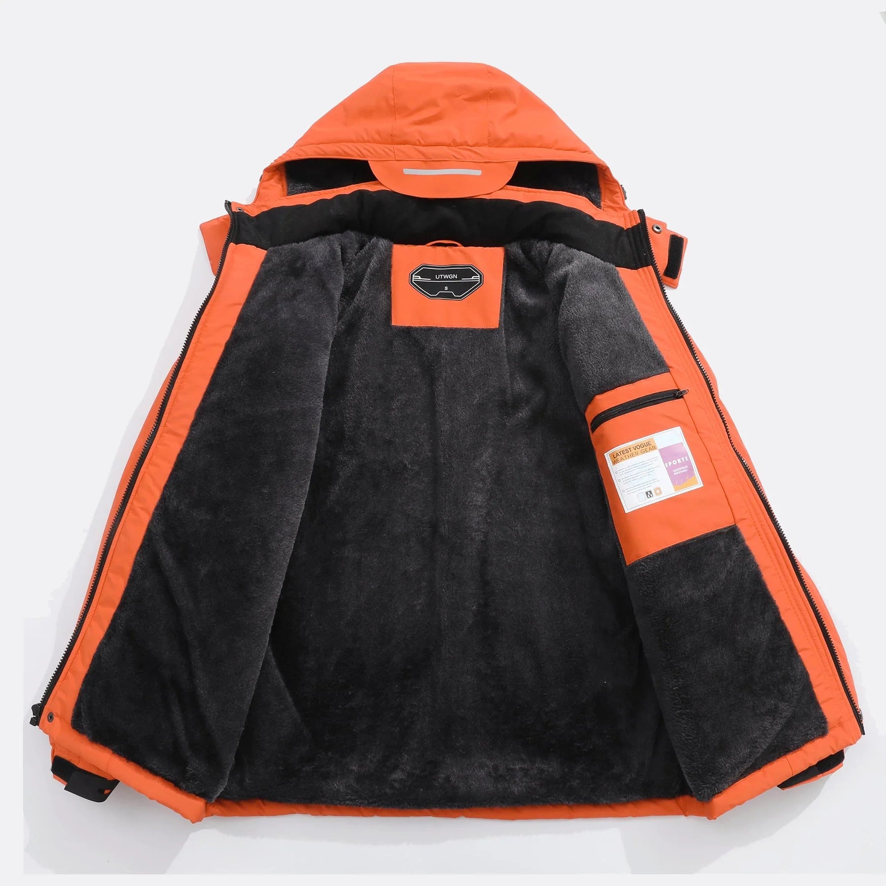 Mens Orange Skiing Jackets