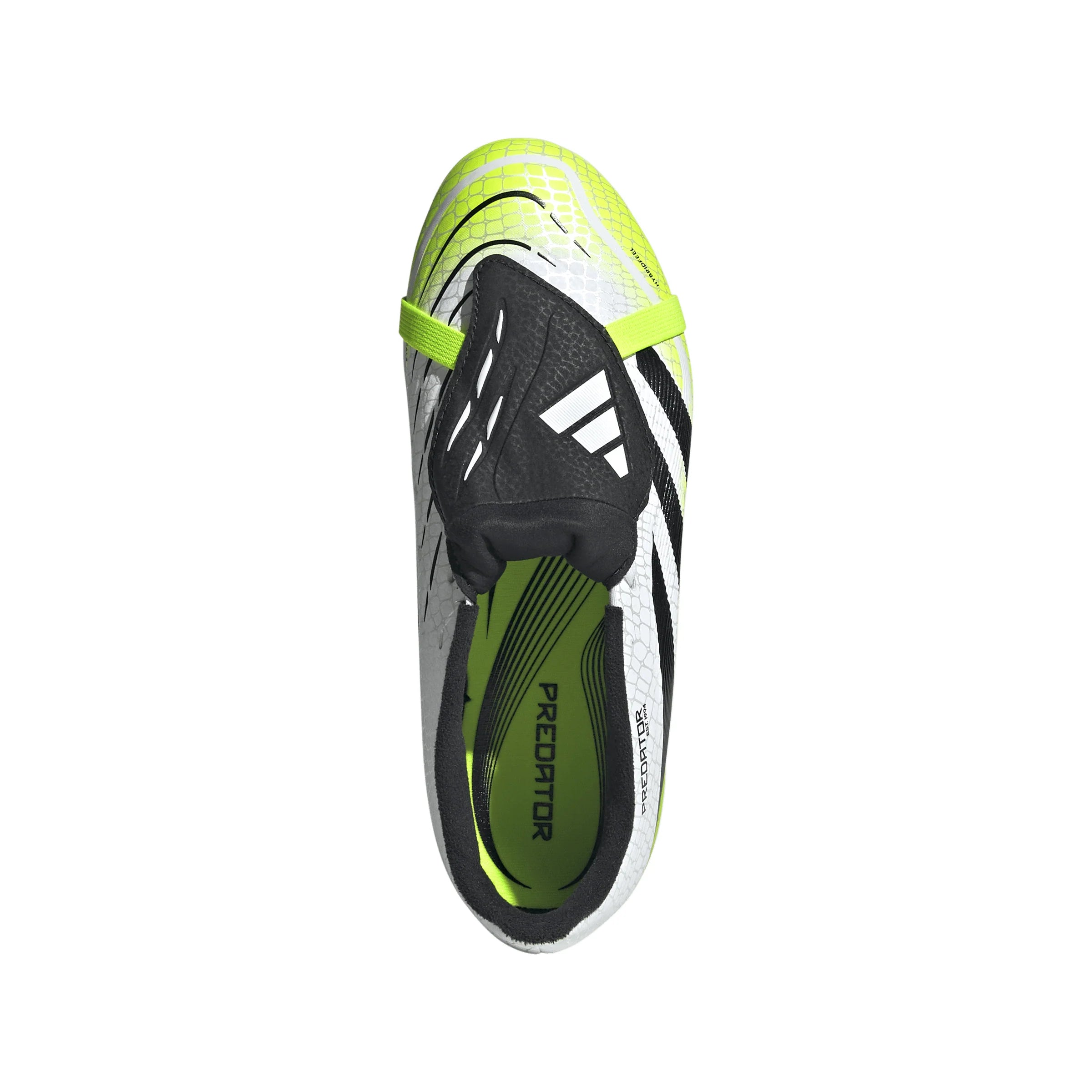 adidas Predator League Fold Over Tongue Youth Firm Multi Ground Soccer Cleats White Black