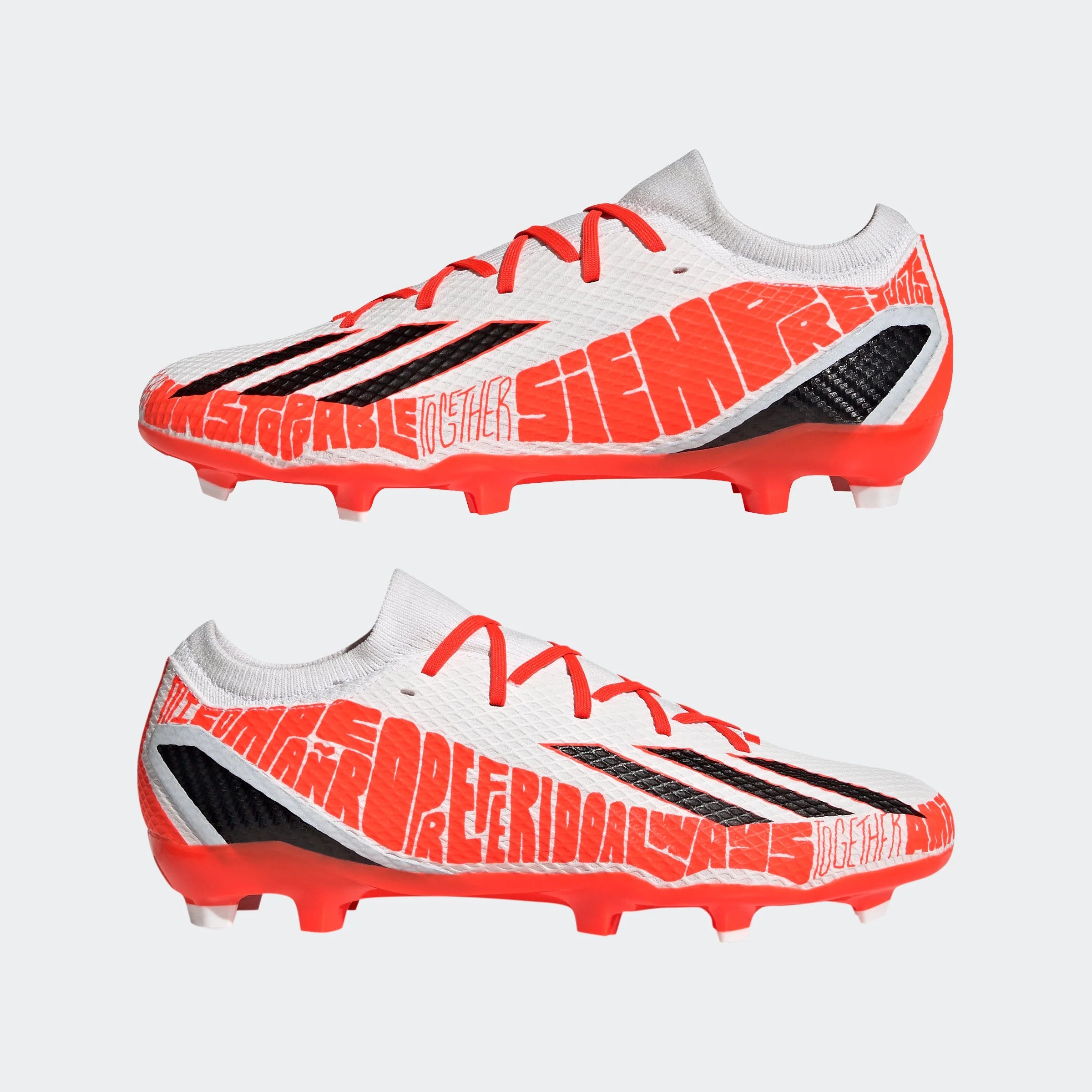 adidas Speedportal Messi 3 FG Firm Ground Soccer Cleats White Black Red