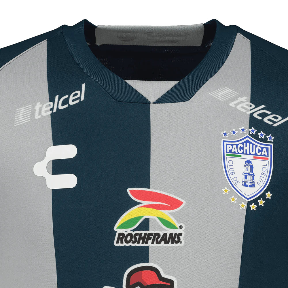 Charly 2022 Pachuca Home Jersey Grey Navy