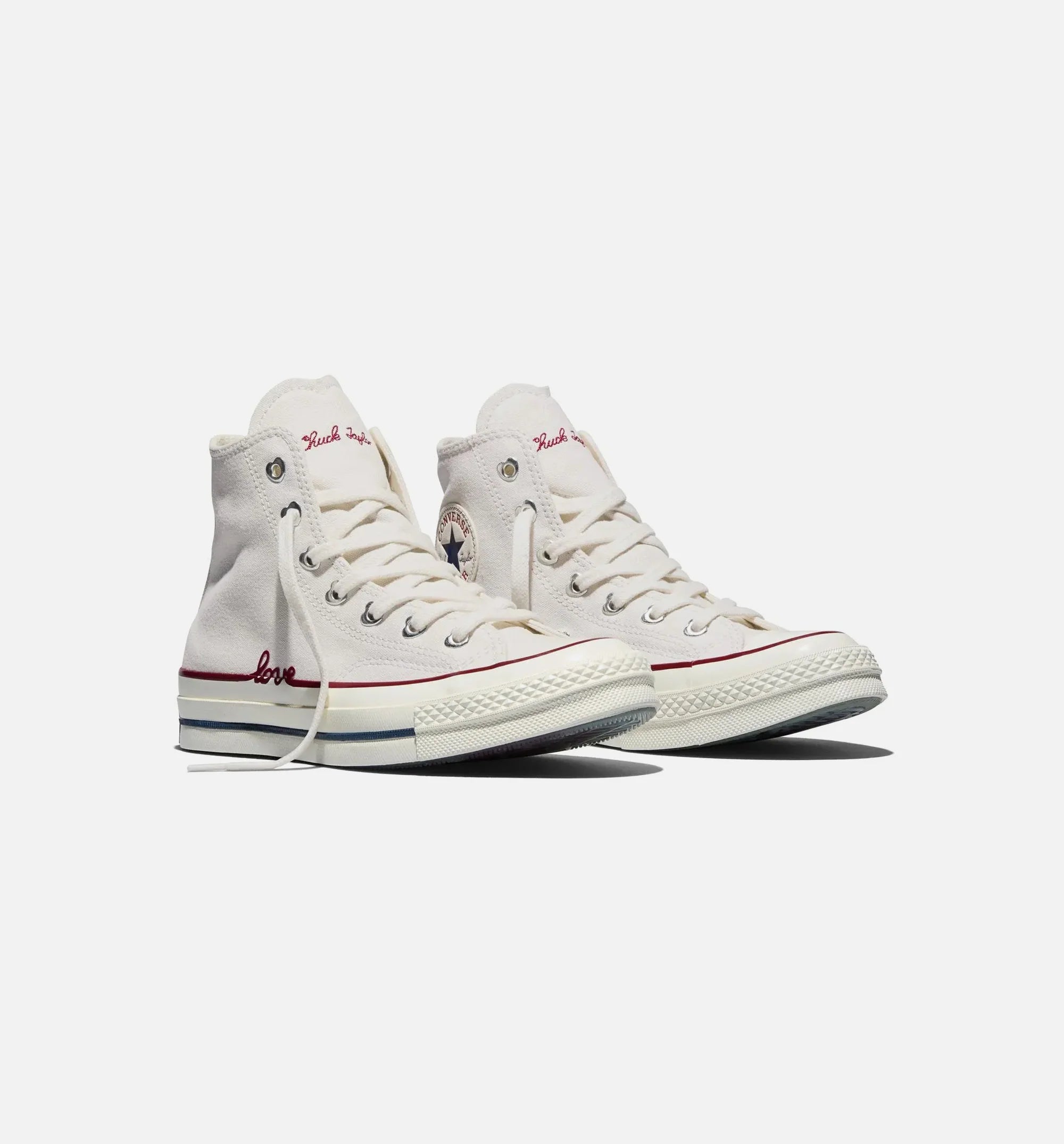 Chuck 70 Valentines Day Mens Lifestyle Shoe Vintage White Egret Days Ahead Red