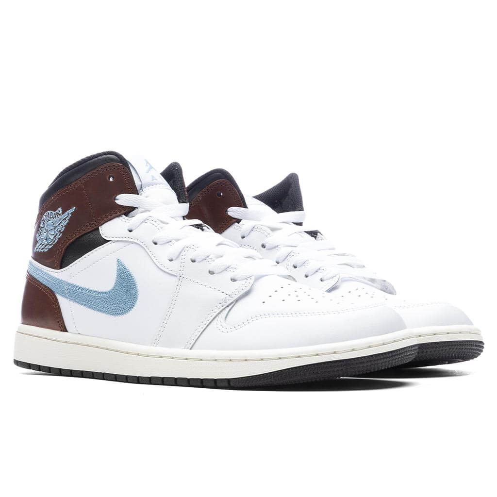 Air Jordan 1 Mid SE White Blue Grey Black
