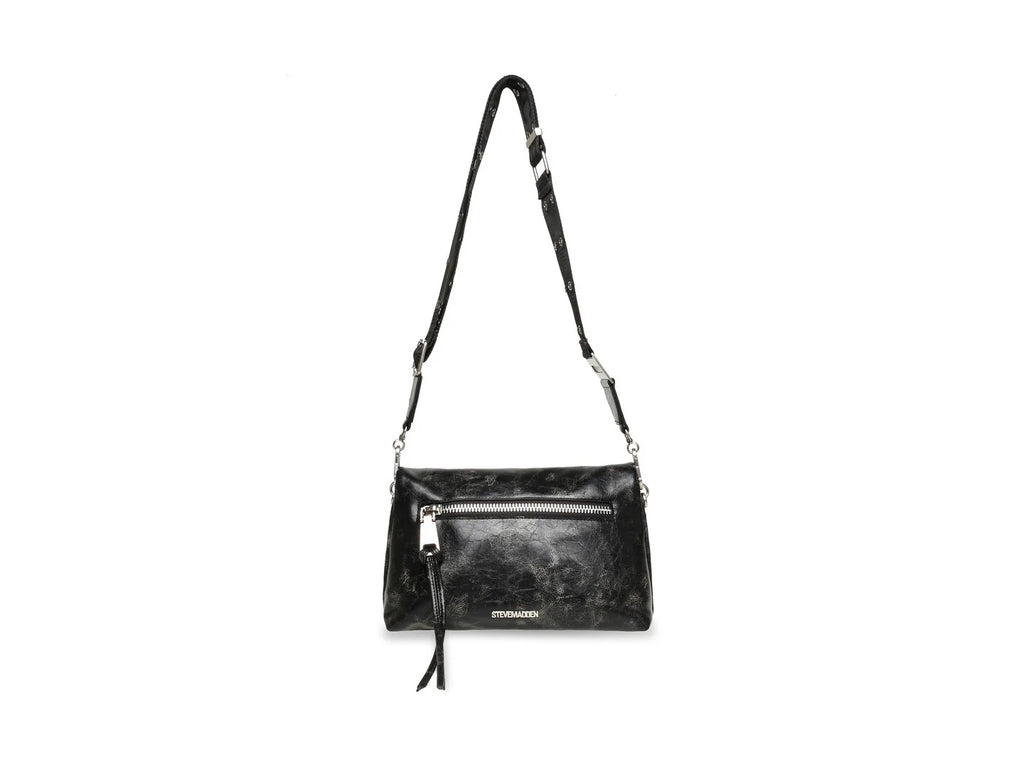 Bolsa de Hombro Steve Madden Bzaggy Negro Plata para Mujer