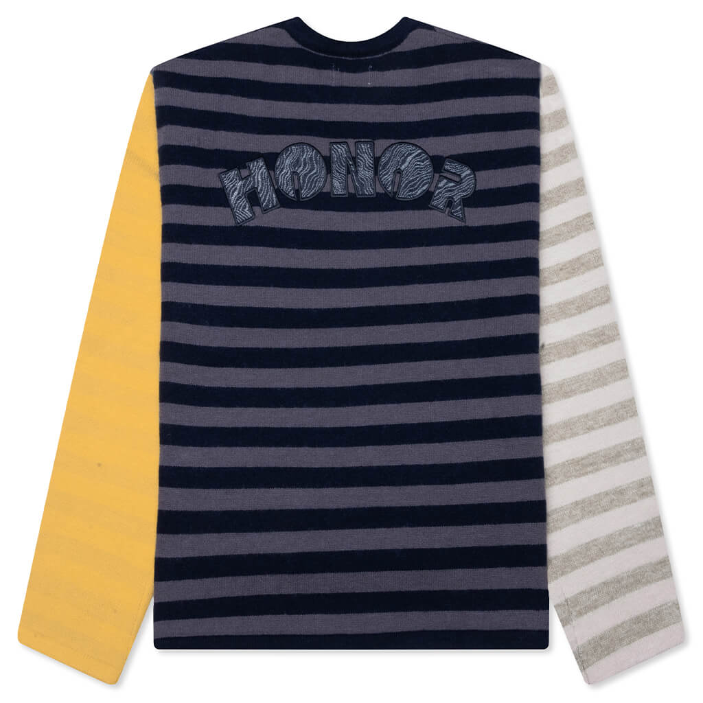 Multi Stripe Crewneck Navy