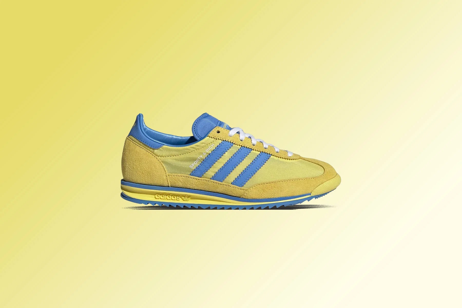 Adidas x Sporty Rich SL72 Womens Light Yellow Real Blue White