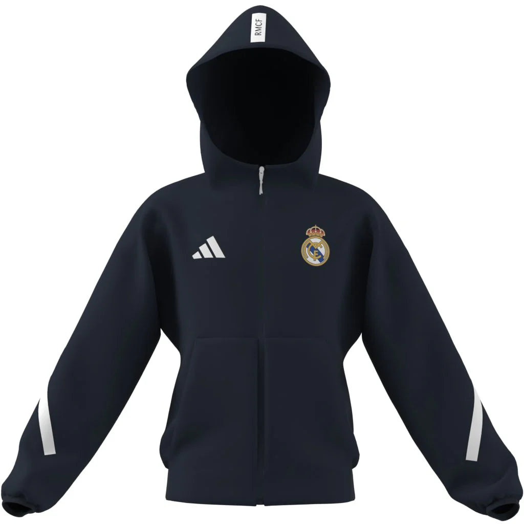 adidas Real Madrid ZNE Anthem Jacket Youth Navy