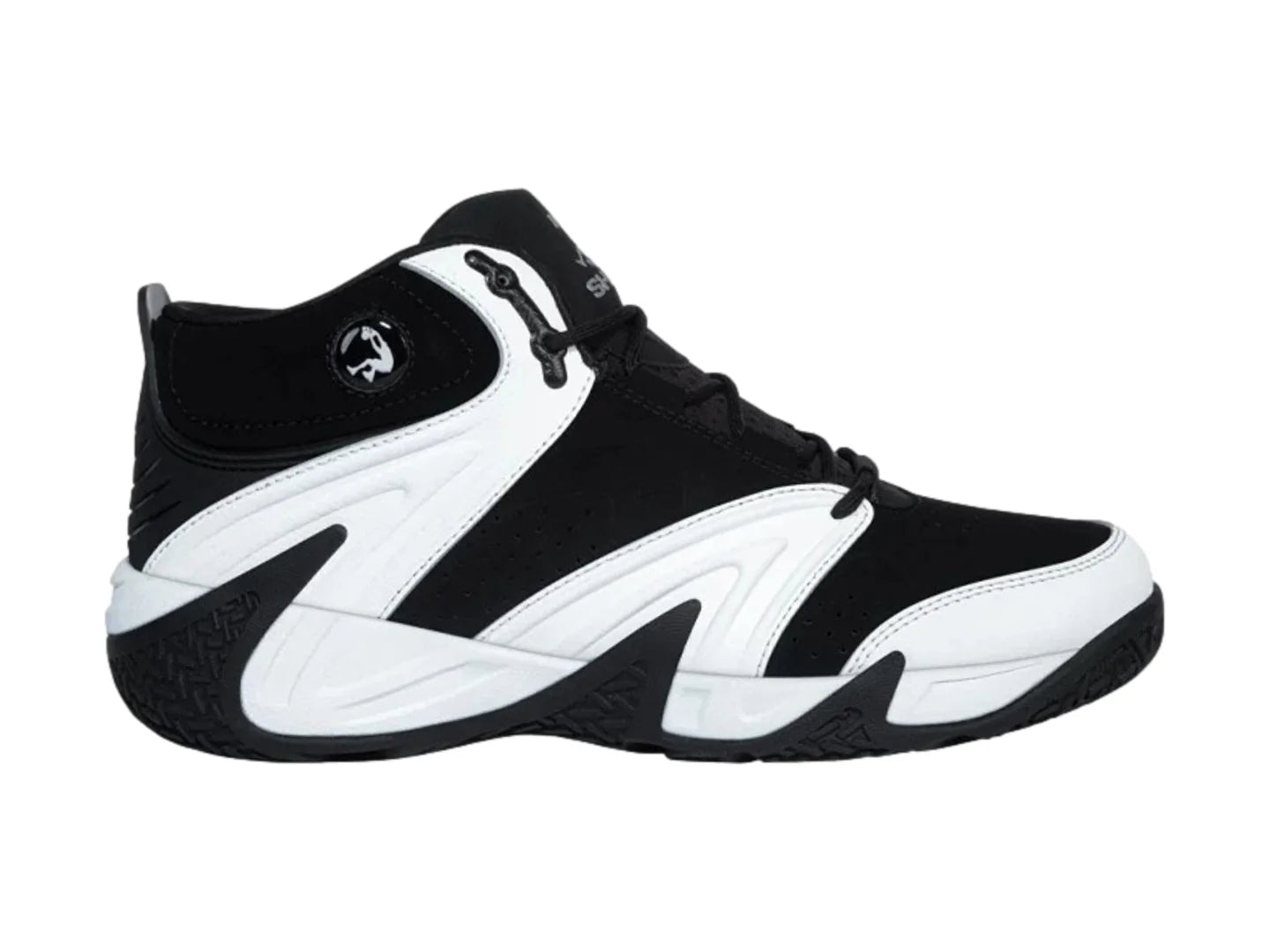 Tenis SHAQ de Baloncesto Negro y Blanco para Hombre