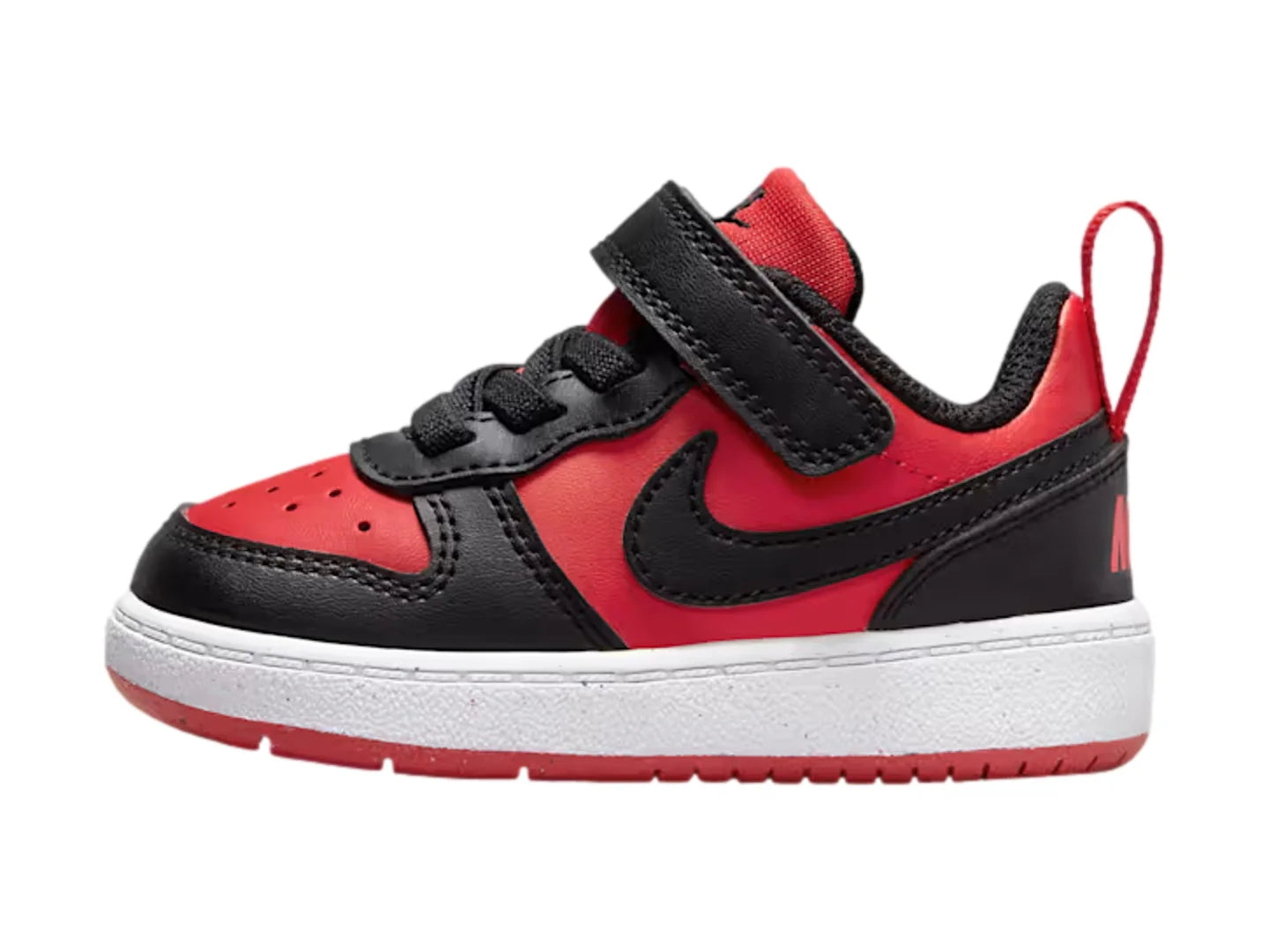 Tenis Nike Court Borough Low Recraft Rojo y Negro para Niño
