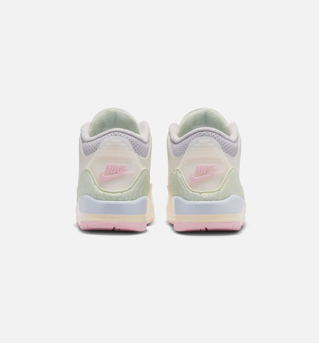 Air Jordan 3 Retro Sail and Jade Aura Preschool Lifestyle Shoe Sail Aura Jade Aura Iris Whisper