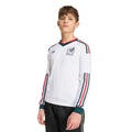 adidas Mexico Away Long Sleeve Youth Soccer Jersey 2026 White