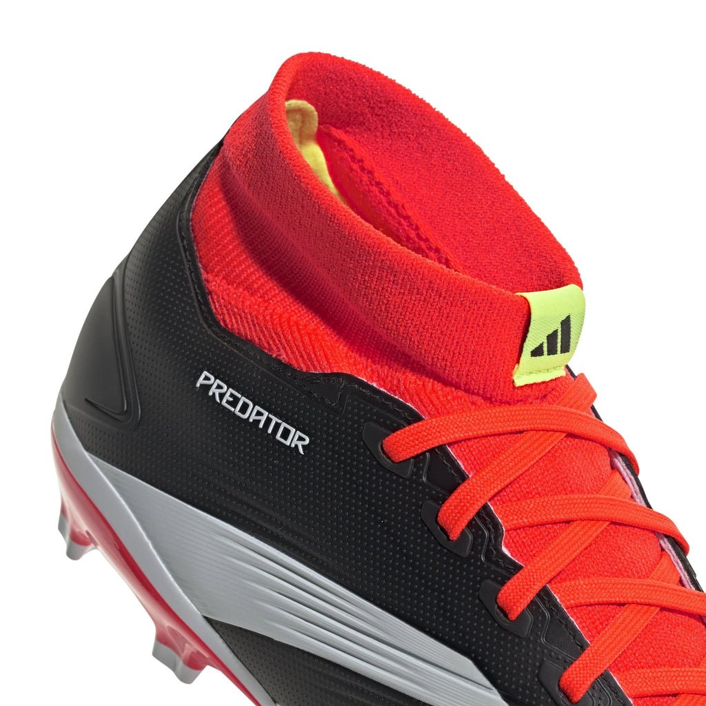 adidas Predator League Sock FG Firm Ground Soccer Cleats Core Black White Red