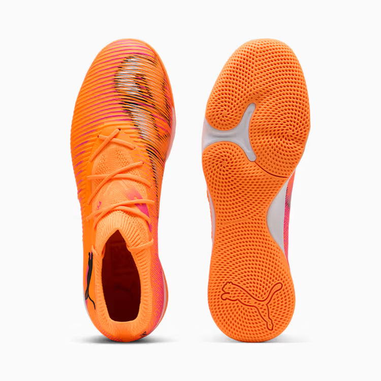 PUMA Future 8 Match IT Mens Soccer Shoes Orange Black