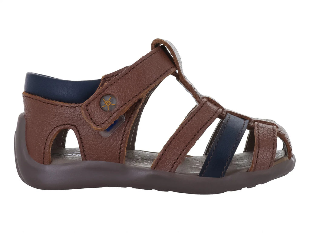 Sandalias PIECO Cognac Indigo para Niño