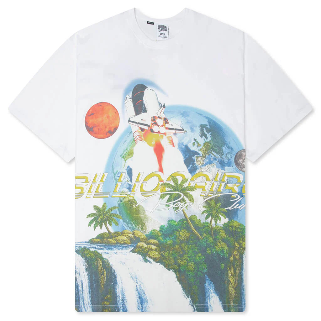 Waterfalls S S Knit Tee White