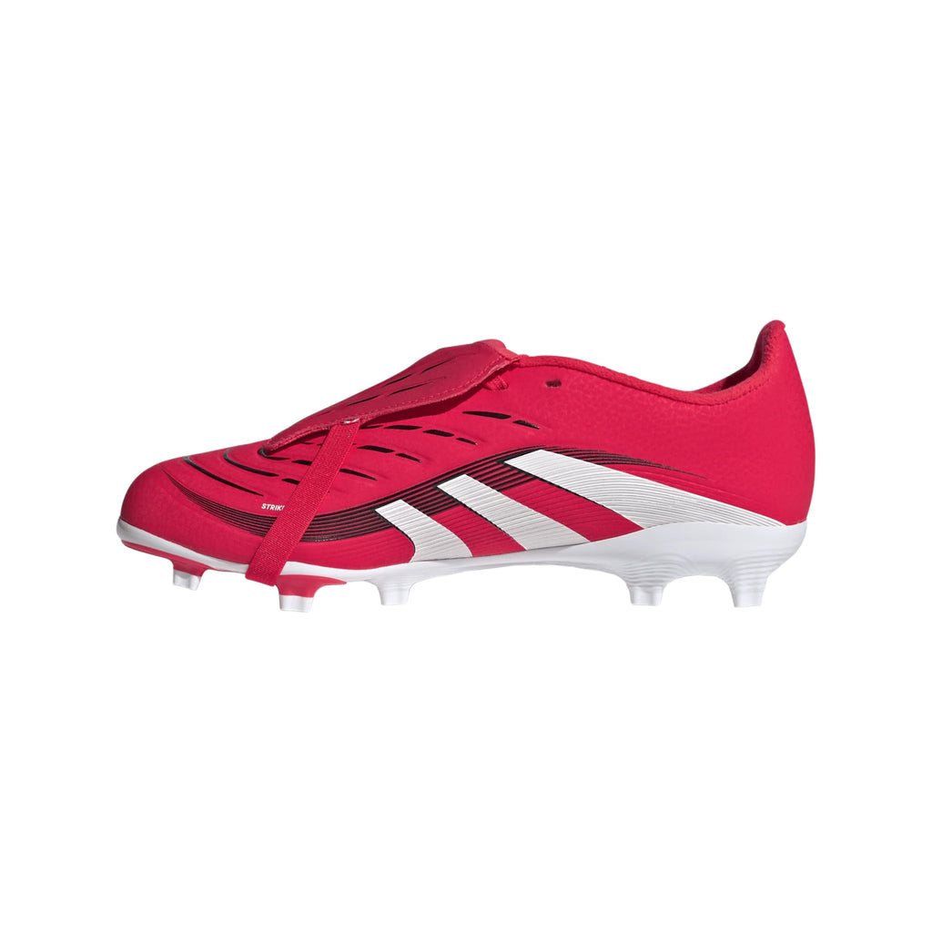 adidas Predator League Fold Over Tongue Firm Ground Boots Junior Red White