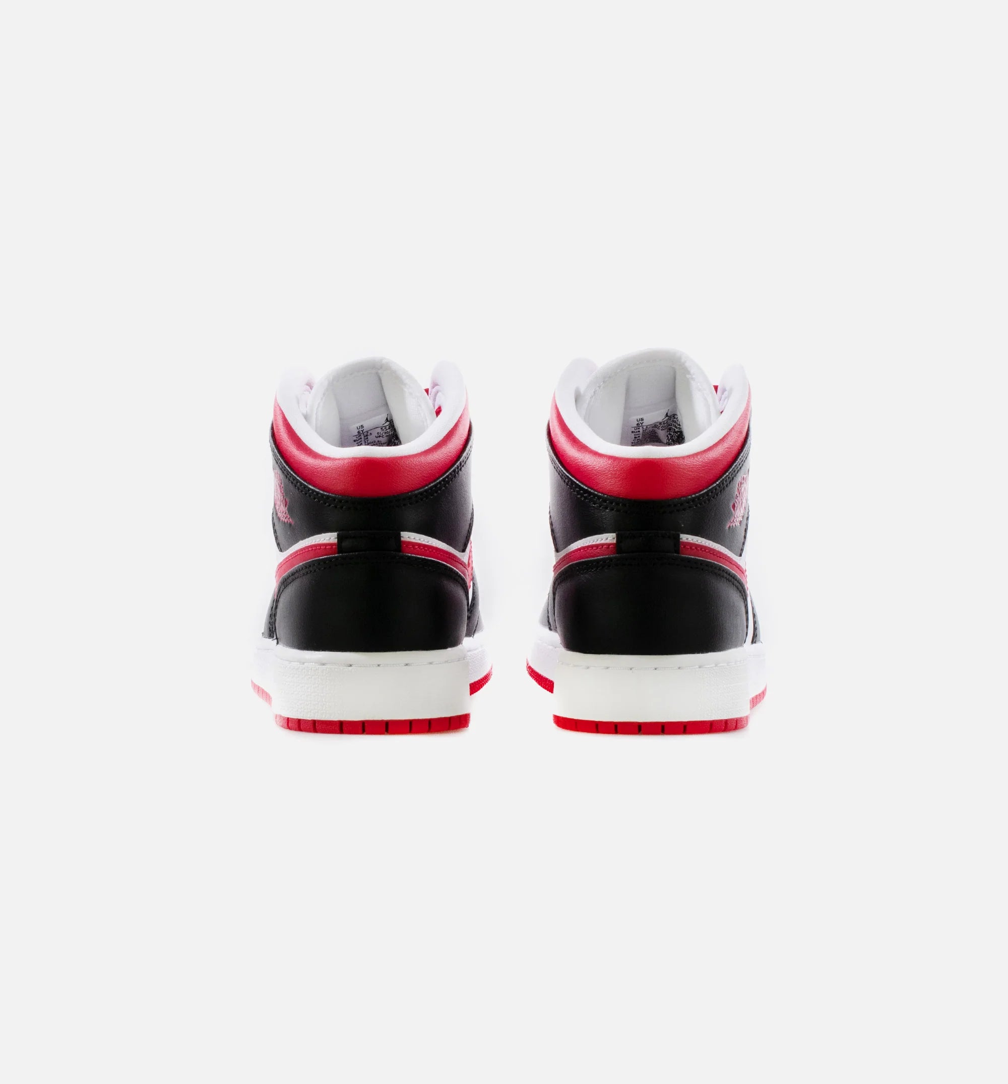 Air Jordan 1 Mid Very Berry Grade School Lifestyle Shoe Black White Berry